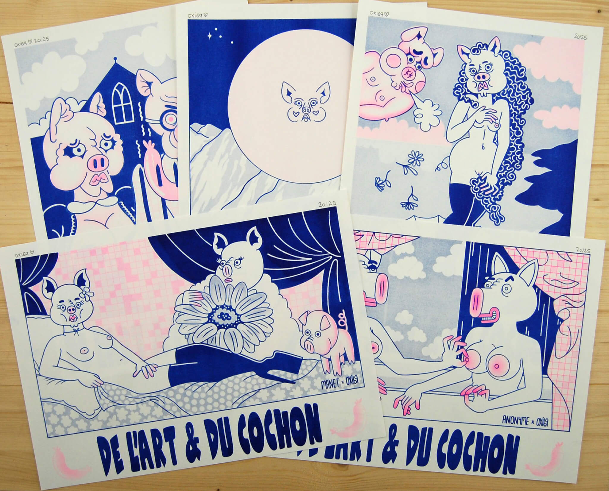 1-Oxi « De l’art & du cochon » : 5 posters pack